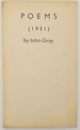 Item #142003 Poems (1931). John GRAY