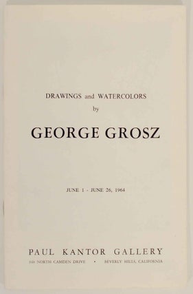 Item #143636 Drawings and Watercolors by George Grosz. George GROSZ, Hans Hess