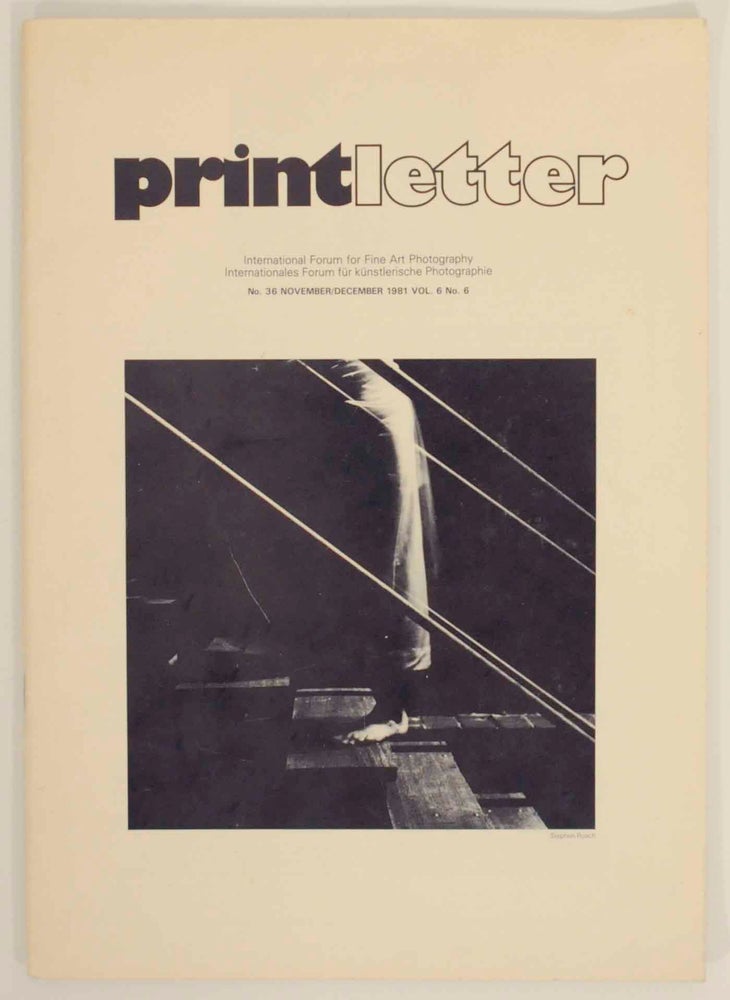 Item #143756 Printletter: International Forum for Fine Art Photography No. 36 November/December 1981 Vol. 6 No. 6. Marco MISANI.