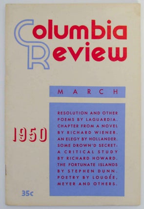 Item #144338 Columbia Review March 1950 Vol. 30, No. 2. John D. ROSENBERG, Richard Howard...