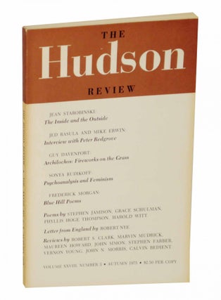 Item #144450 The Hudson Review Volume XXVIII Number 3 Autumn 1975. Paula DEITZ, Frederick...