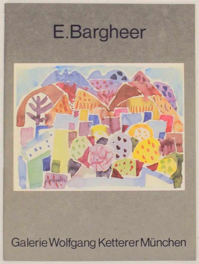 Item #145291 Eduard Bargheer: Aquarelle 1939-1973. Eduard BARGHEER.