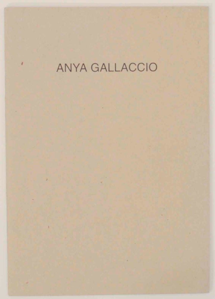 Item #145939 Anya Gallaccio. Anya GALLACCIO, Michael Archer.
