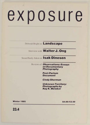 Item #147103 Exposure: Journal of the Society for Photographic Education Volume 23:4 Winter...