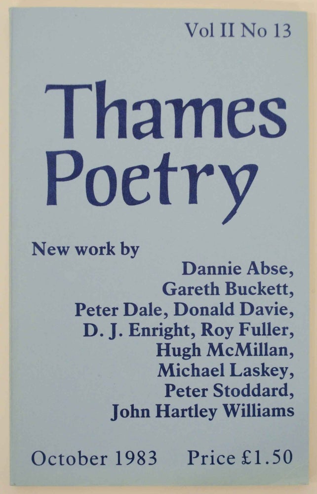 Item #147160 Thames Poetry Vol II No. 13 October 1983. A. A. CLEARY.