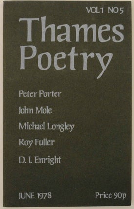 Item #147162 Thames Poetry Vol I No. 5 December 1978. A. A CLEARY