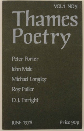 Item #147162 Thames Poetry Vol I No. 5 December 1978. A. A. CLEARY
