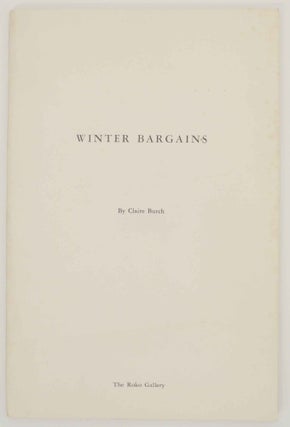 Item #148083 Winter Bargains. Claire BURCH