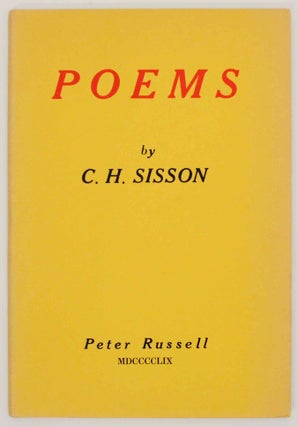 Item #148086 Poems. C. H. SISSON