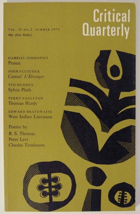 Item #148837 The Critical Quarterly Volume 13 Number 2 Summer 1971. C. B. COX, A E. Dyson