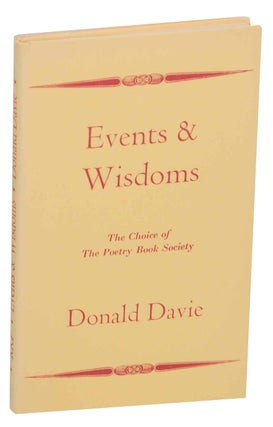 Item #149337 Events & Wisdoms. Donald DAVIE