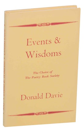 Item #149337 Events & Wisdoms. Donald DAVIE