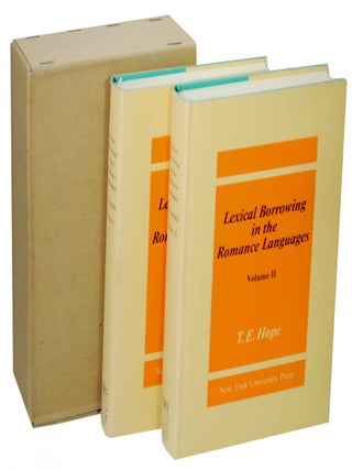Item #150288 Lexical Borrowing in the Romance Languages: A Critical Study of Italianisms in...
