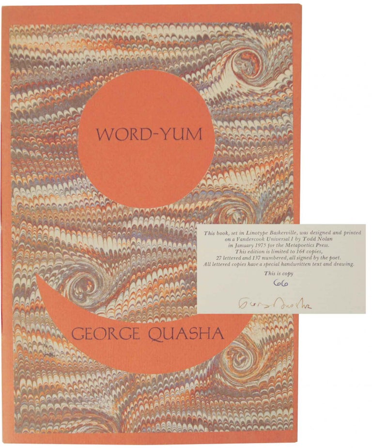 Item #150907 Word-Yum Somapoetics 64-69 Seventh Series (Signed Limited Edition). George QUASHA.