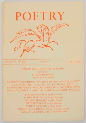 Item #153027 Poetry Magazine, Vol. 106 Number 3, June 1965. Henry RAGO, Adrienne Rich Carlos...