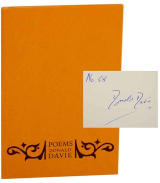 Item #154354 Poems (Signed Limited Edition). Donald DAVIE