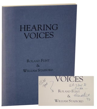 Item #155235 Hearing Voices. Roland FLINT, William Stafford
