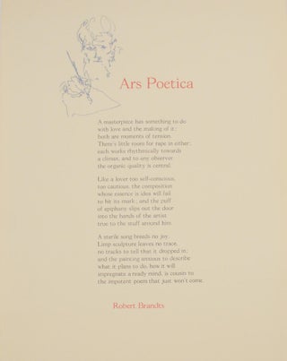 Item #156055 Ars Poetica. Robert BRANDT