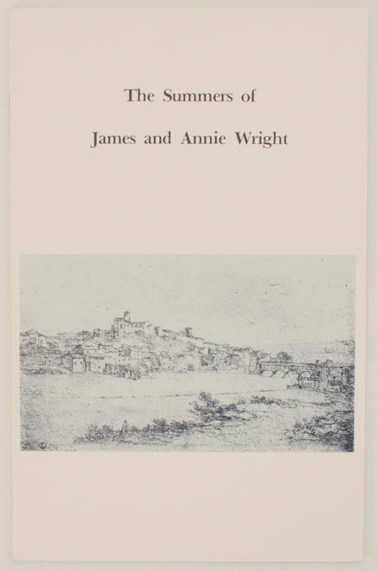 Item #157134 The Summers of James and Annie Wright. James WRIGHT, Annie Wright.