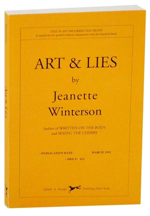 Item #157896 Art & Lies: A Piece For Three Voices and a Bawd. Jeanette WINTERSON