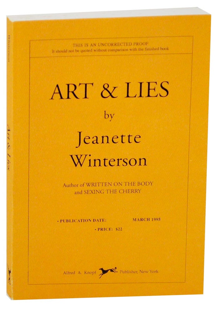 Item #157896 Art & Lies: A Piece For Three Voices and a Bawd. Jeanette WINTERSON.