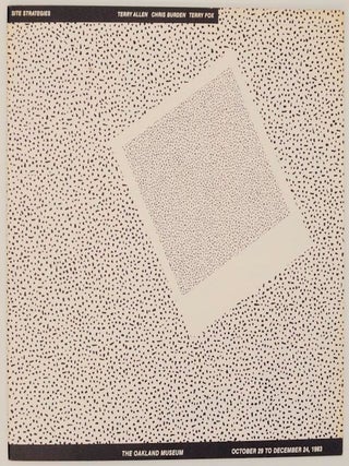 Item #158893 Site Strategies. Christine ORR-CAHALL, Terry Fox, Chris Burden, Terry Allen,...