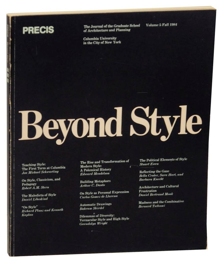 Item #159154 Precis Vol 5 - The Journal of the Graduate School of Architecture and Planning Fall 1984. Jeffrey BUCHOLTZ, Daniel Bertrand Mon.