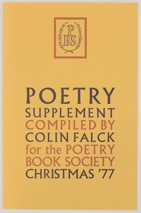 Item #159930 Poetry Supplement Christmas 1977. Colin FALCK, Susannah Amoore - Fleur Adcock,...