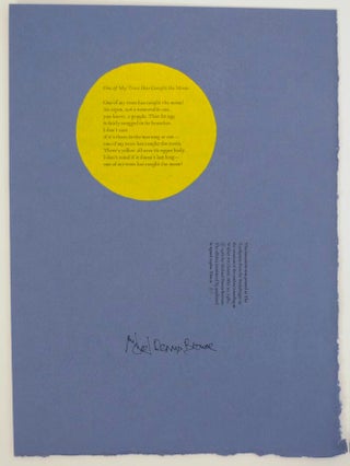 Item #160278 One of My Trees Has Caught the Moon (Signed Broadside). Michael Dennis BROWNE