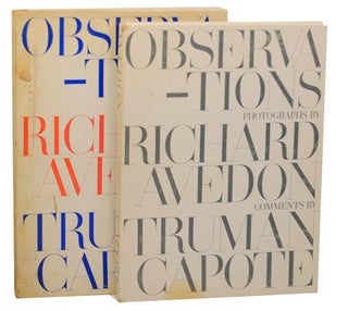 Item #160297 Observations. Richard AVEDON, Truman Capote