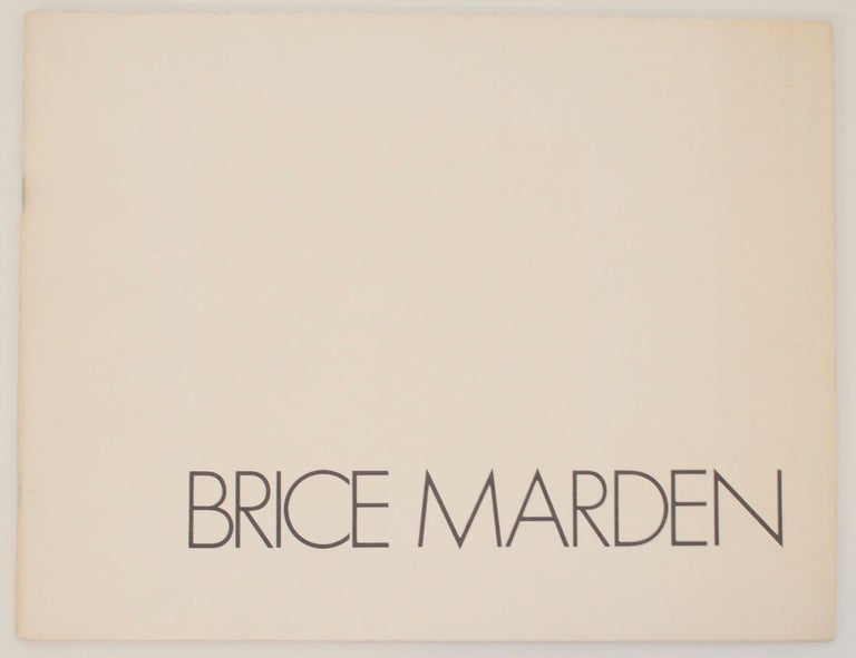Item #160425 Brice Marden Recent Paintings and Drawings. Brice MARDEN, Jean-Claude Lebensztejn.