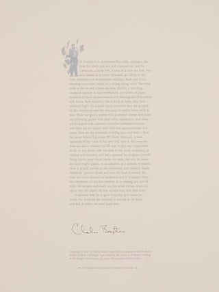 Item #160651 from Believers (Signed Broadside). Charles BAXTER