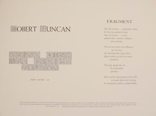 Item #160695 Fragment. Robert DUNCAN
