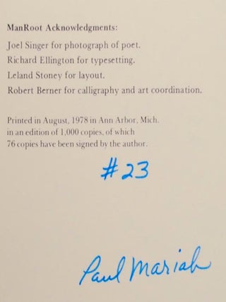 This Light Will Spread: Selected Poems 1960-1975 (Signed Limited Edition)