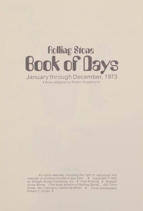 Rolling Stone Book of Days 1973