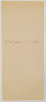 Item #162521 from Two Penny Lane, a new novel by Fielding Dawson. Fielding DAWSON