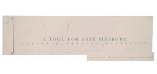 Item #162695 A Tool For Fair Measure. Benjamin Erskine NICHOLSON