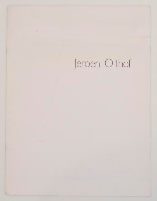 Item #162719 Jeroen Olthof. Jeroen OLTHOF, Peter Marijnissen.