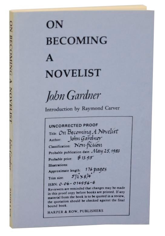 Item #163289 On Becoming a Novelist. John GARDNER.