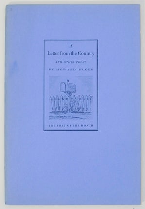 Item #164620 A Letter from The Country and Other Poems. Howard BAKER