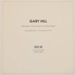 Item #166138 Gary Hill: Between Cinema and a Hard Plce. Gary HILL, Jacinto Lagiera