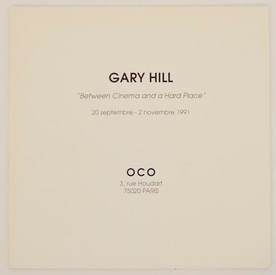 Item #166138 Gary Hill: Between Cinema and a Hard Plce. Gary HILL, Jacinto Lagiera.