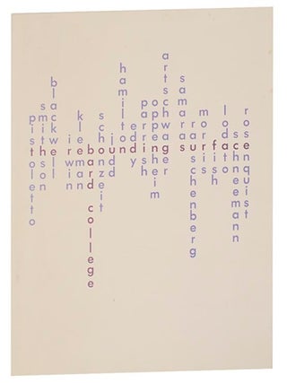 Item #167312 The Rebounding Surface: A Study of Reflections in the Work of Nineteen...