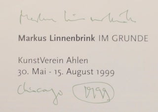 Im Grunde: Wand- und Bodenarbeiten 1996-1999 (Signed First Edition)