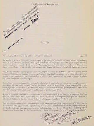 Lies and More Lies: The Photography of Representation (Signed First Edition)