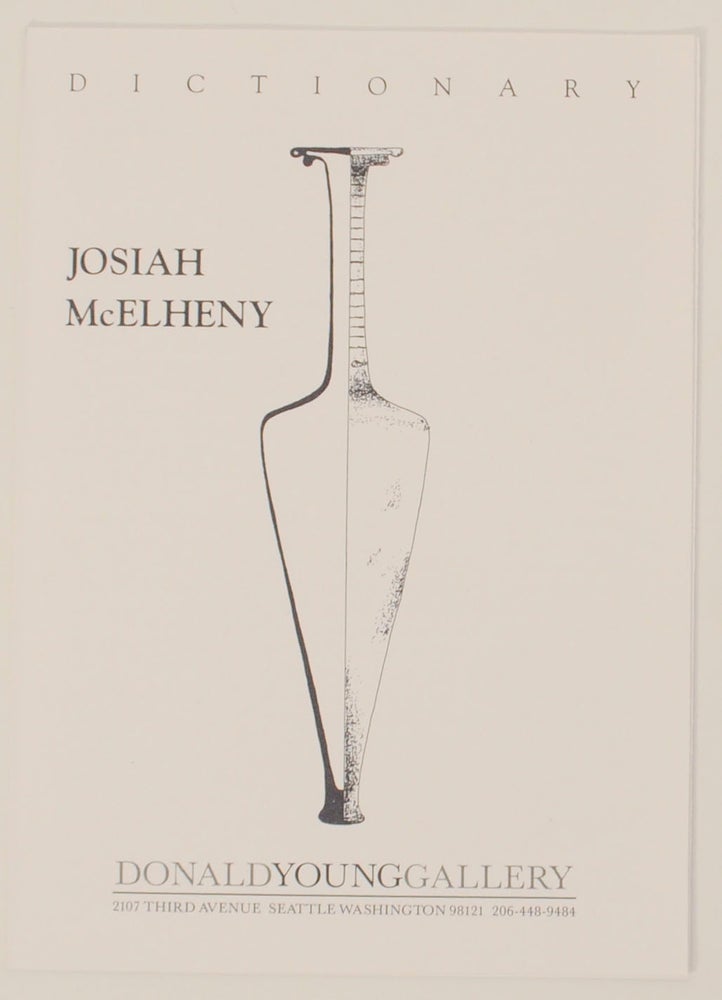 Item #169002 Dictionary. Josiah McELHENY.