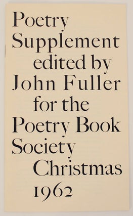 Item #169633 Poetry Supplement. John FULLER, Edwin Morgan Francis Hope, GEorge Keithley,...
