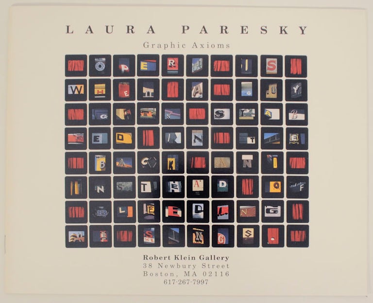 Item #169880 Laura Paresky: Graphic Axioms. Laura PARESKY, Maureen C. O'Brien.