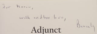 Adjunct and Poems of Living Poor (Signed First Edition)