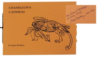 Item #170074 Chameleon's Cadmium (Signed Limited Edition). Janet RODNEY, Nathaniel Tarn